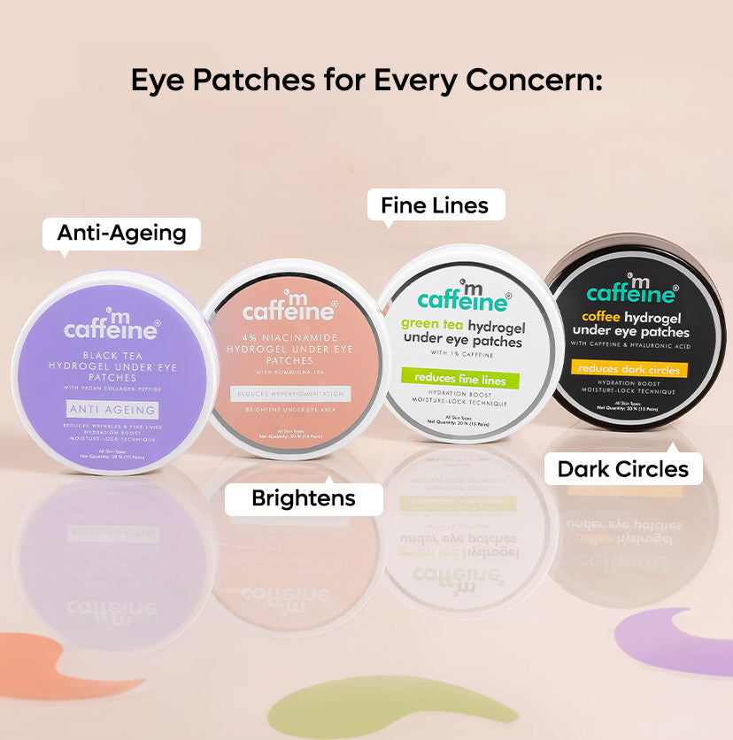 Coffee Hydrogel Under Eye Patches with Caffeine & HA - 15 Pairs