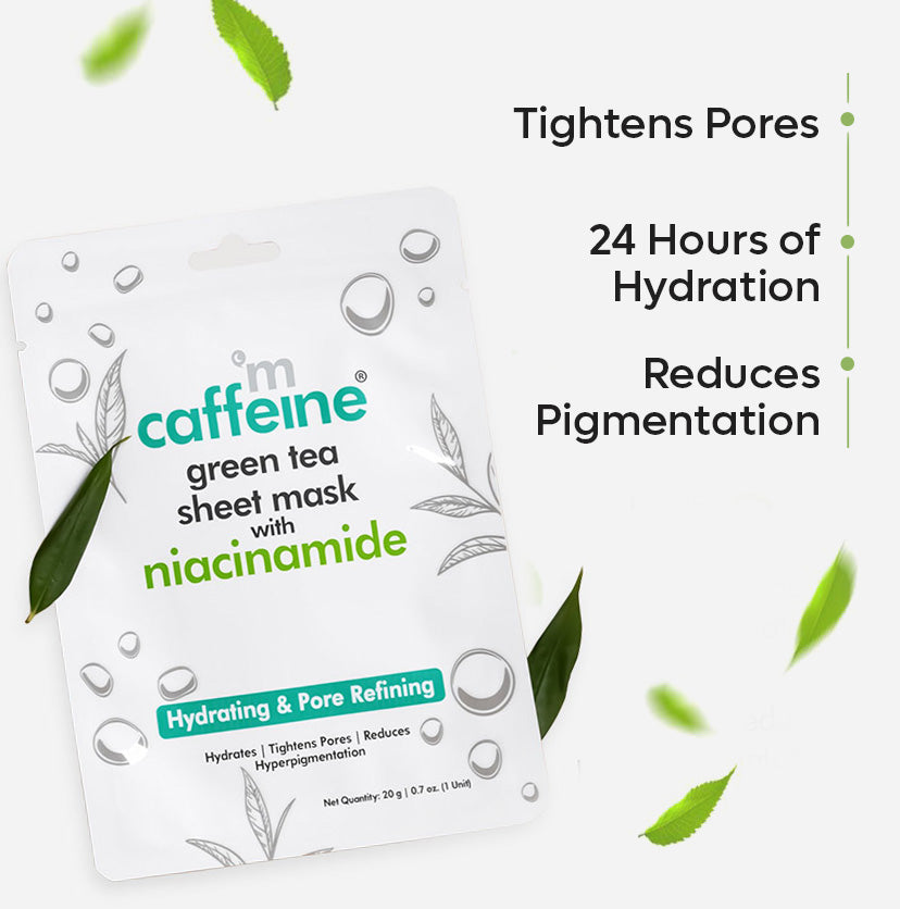 Niacinamide Green Tea Sheet Mask for Pore Refining - 20g each