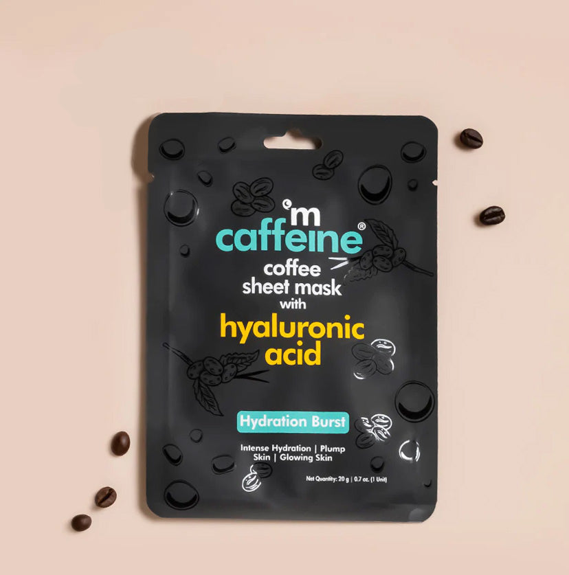 Hyaluronic Acid Coffee Sheet Mask for Hydration Burst - 20g