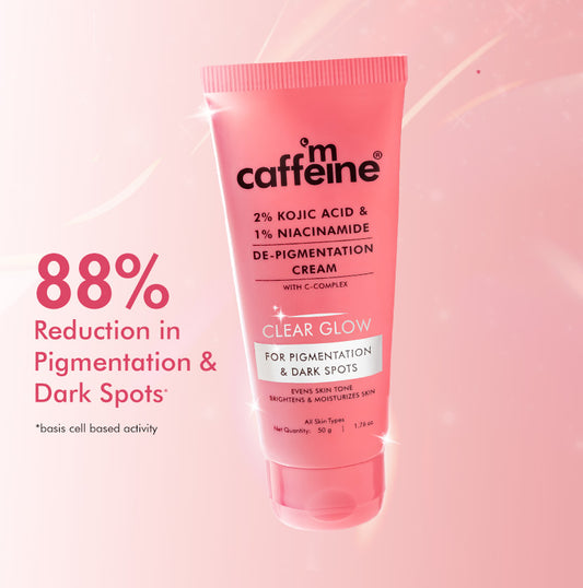 CLEAR GLOW 2% Kojic Acid,1% Niacinamide De-Pigmentation Cream - 50g