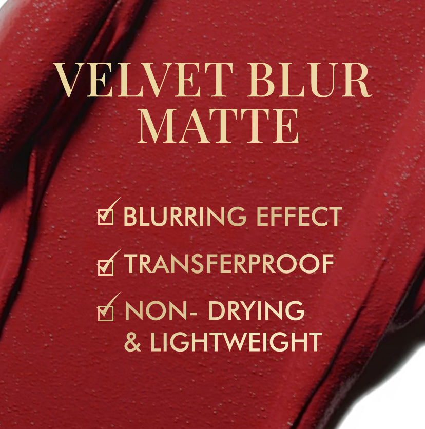 Velvet Blur Matte Liquid Lipstick - Passionate Crimson