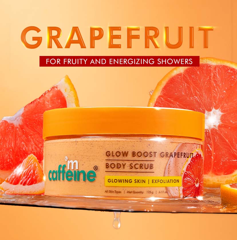 Glow Boost Grapefruit Body Scrub with Exfoliating AHA-Lactic Acid, Niacinamide | Vit C Rich - 175g