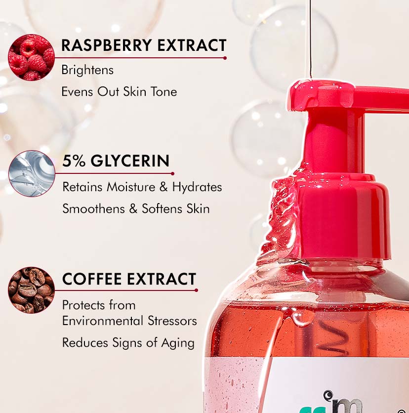 Brightening Raspberry Body Wash | Vitamin C Rich -300 ml