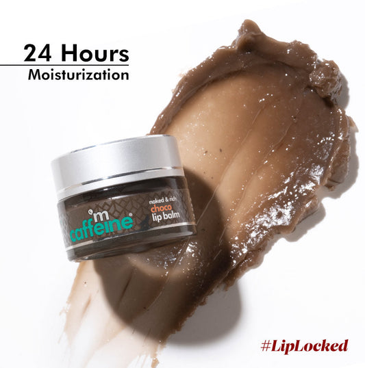 Choco Lip Balm with Cocoa Butter - Heals Dry Chapped Lips | 24H Deep Moisturization - 12gm